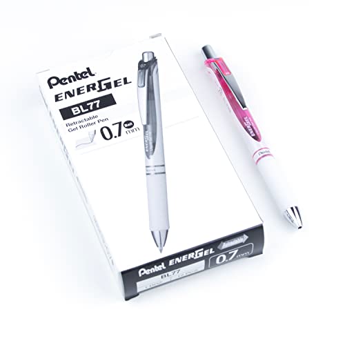 Pentel EnerGel Pearl Deluxe RTX Liquid Gel Ink Retractable Pens, Medium Point, Black Ink, Dozen (BL77PWP-A) - Image 1