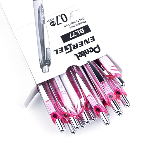 Pentel EnerGel Pearl Deluxe RTX Liquid Gel Ink Retractable Pens, Medium Point, Black Ink, Dozen (BL77PWP-A) - Image 2