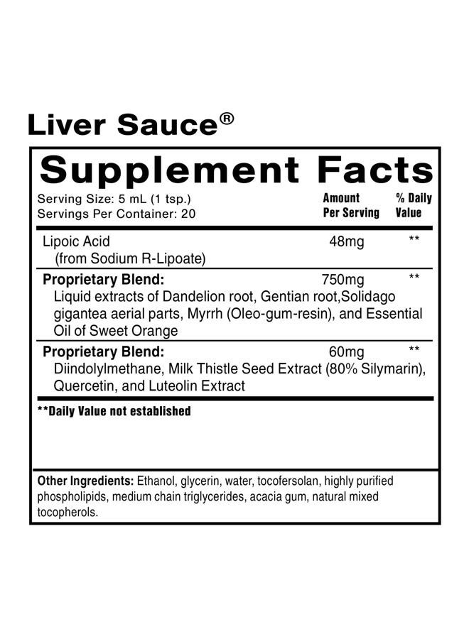 Quicksilver Scientific صلصة الكبد - ديتوكس الكبد الليبوزومي مع DIM، كيرسيتين، حمض ليبويك، حليب الشوك وجذر الهندباء - يدعم تدفق الصفراء وحركة السموم (100 مل / 3.38 أونصة) - Image 2
