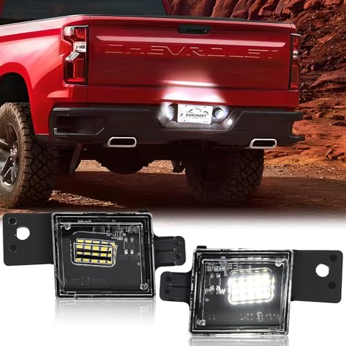 KanSmart LED License Plate Light Compatible with Chevy Silverado GMC Sierra 1500 2500HD 3500HD 2014-2022 Colorado Canyon Pickup Truck License Plate Lights Assembly Tag Lamp 6000K White - Image 1