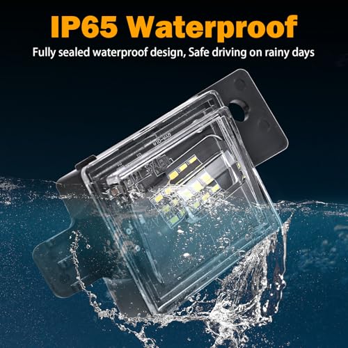KanSmart LED License Plate Light Compatible with Chevy Silverado GMC Sierra 1500 2500HD 3500HD 2014-2022 Colorado Canyon Pickup Truck License Plate Lights Assembly Tag Lamp 6000K White - Image 3