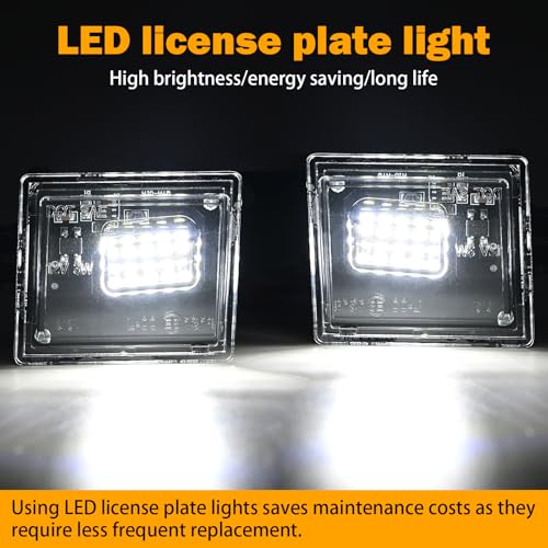 KanSmart LED License Plate Light Compatible with Chevy Silverado GMC Sierra 1500 2500HD 3500HD 2014-2022 Colorado Canyon Pickup Truck License Plate Lights Assembly Tag Lamp 6000K White - Image 2