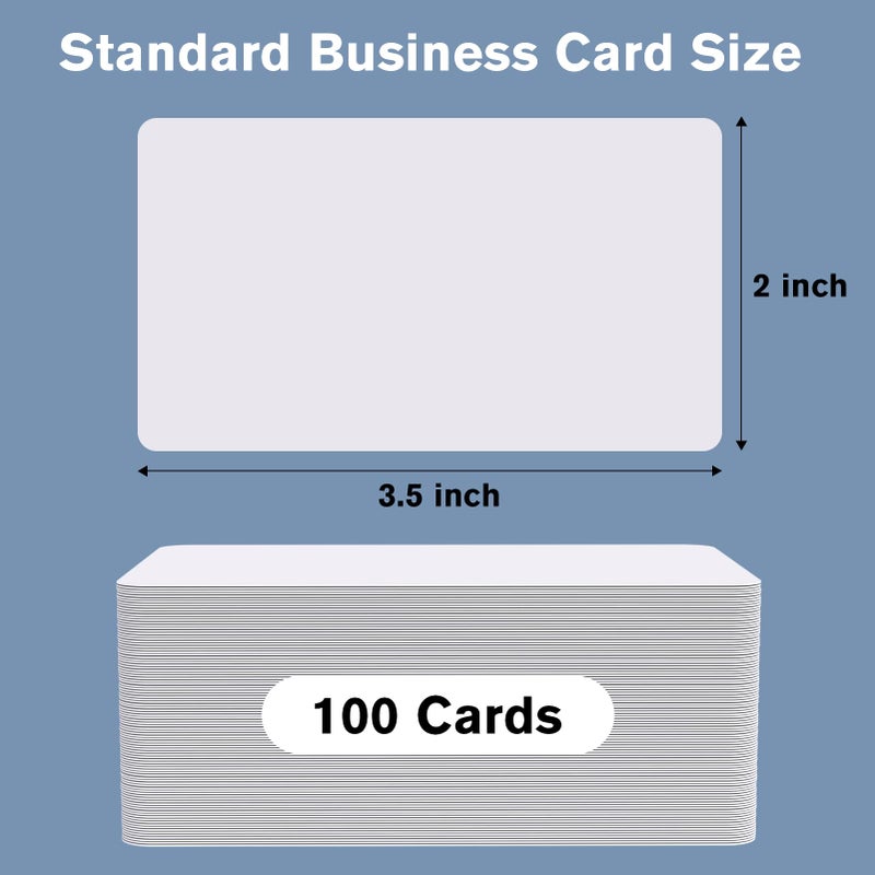 MaxGear 100Pcs Blank Business, Note Cards Small Blank, 3.5" x 2" Thank You Small Business, Message Cards DIY Gift, Cardstock, Kraft Paper, 200 GSM White - Image 2