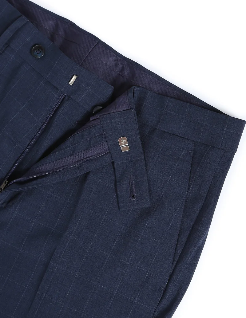 Arrow Navy Jackson Super Slim Fit Smart Flex Trousers for Men | Best Price UAE