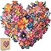 Mys Aurora Puzzles for Adults Heart Flower Wooden Puzzles 200 Pieces Unique Shaped Jigsaw Puzzles for Adults Fun Challenge Family Game 112 x 108 FSC Certified - Image 2