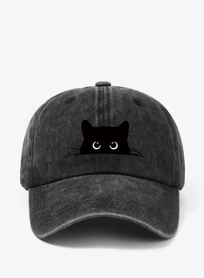 تايك تو قبعة بيسبول بطبعة قطة