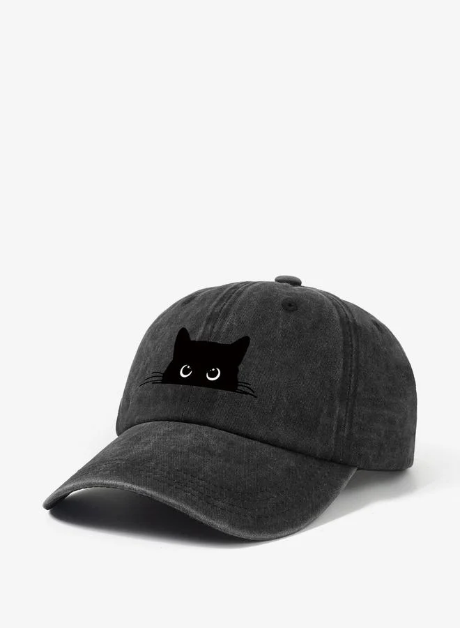 تايك تو قبعة بيسبول بطبعة قطة