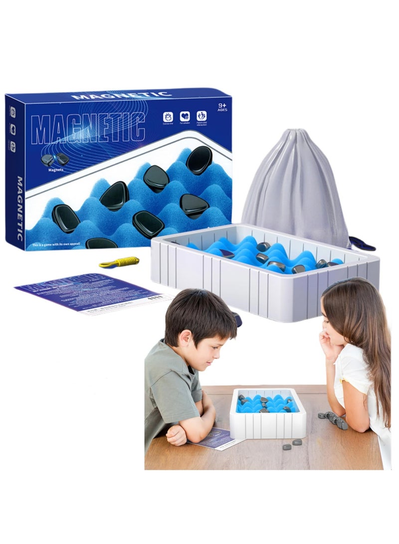 Magnetic Chess Game, Magnet Board Rock Game, Multiplayer Table Top Strategy Magnet Game Pieces Portable Puzzle Magnetic Battle Chess, for Kids Aged 9+ and Adults Fun Family Party Games - Image 1