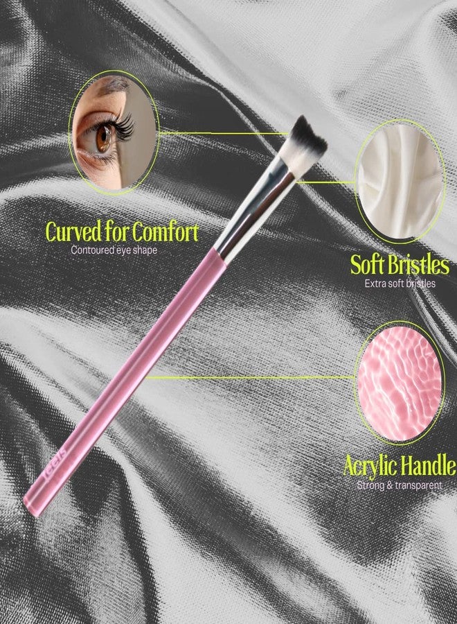 Feels Lash Cleaning Brush Eyelash Extensions Shampoo Brush Soft Curved Fluffy Cleansing (1 pack, Pink) - Image 5