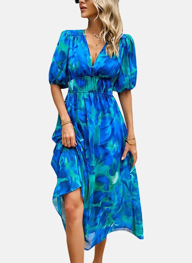 YUNIQEE Floral Printed Fit & Flare Midi Dress