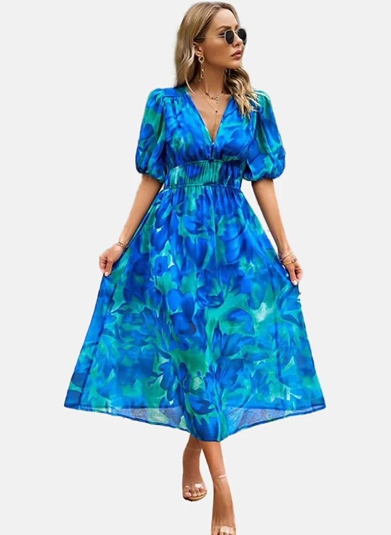YUNIQEE Floral Printed Fit & Flare Midi Dress
