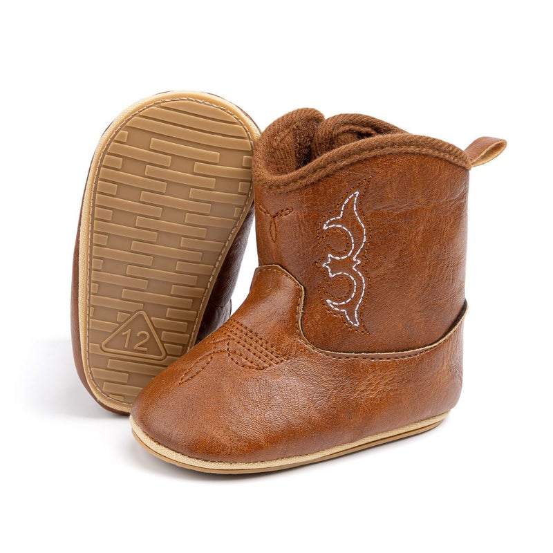 Meckior Baby Girls Cowboy Tassel Boots Side Zipper Moccasins Soft Bottom Non-Slip Toddler Shoe - Image 1