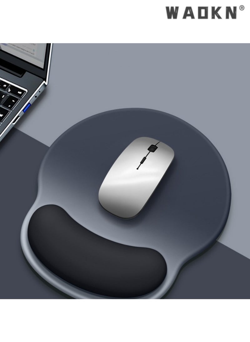 WAOKN Stylish Gradient Blue-Black Ergonomic Mouse Pad with Wrist Rest and Keyboard Hand Support - 2-Piece Set for Enhanced Comfort, Reduced Strain, and Modern Aesthetics in Office or Home Workspace  - Image 4