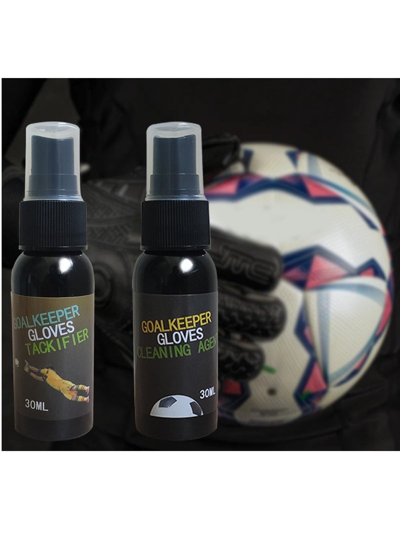 Generic 30ml Original Goalkeeper Gloves Grip Spray and 30ml Goalkeeper Gloves Cleaner for New/Match Goalkeeper Gloves  - Image 2