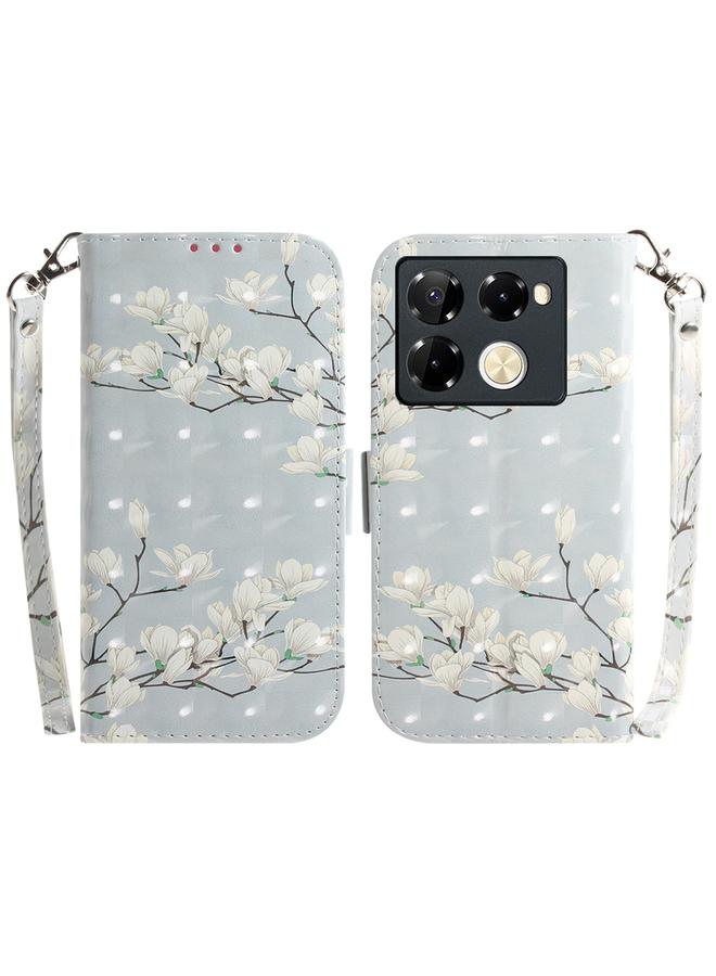 Case For Infinix Note 40 Pro 4G / Note 40 Pro 5G 3D Colored Horizontal Flip Leather Phone Case  - Image 1