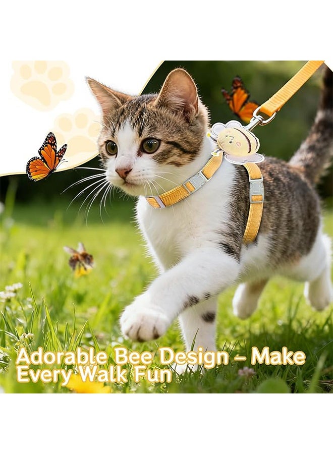 Cat Harness and Leash Set - Anti-Escape Adjustable Cat Vest, Soft Breathable Kitten Harness for Outdoor Walking and Training - Image 2