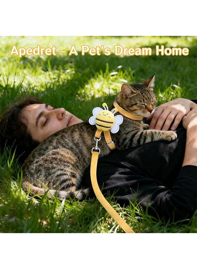 Cat Harness and Leash Set - Anti-Escape Adjustable Cat Vest, Soft Breathable Kitten Harness for Outdoor Walking and Training - Image 5