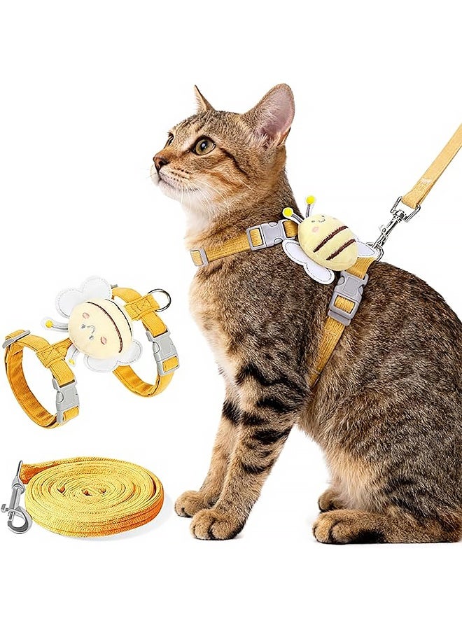 Cat Harness and Leash Set - Anti-Escape Adjustable Cat Vest, Soft Breathable Kitten Harness for Outdoor Walking and Training - Image 1