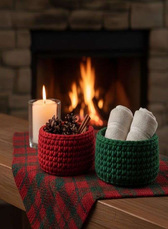 ProKart 100% Acrylic 4 Ply Premium Knitting Yarn | 200g Combo Pack | Fine Weight Soft Wool for Sweaters, Baby Clothes, DIY Crafts, 2 Balls (1 Ball/100 Gram Each) (Red & Sap Green) - Image 2