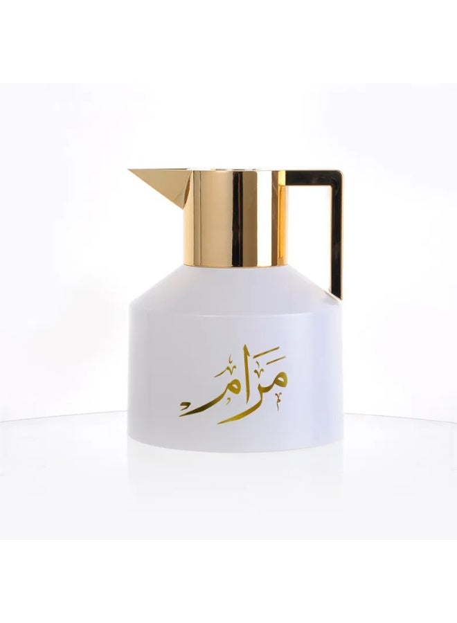 Lamoda Maram thermos 1 liter white with golden lid