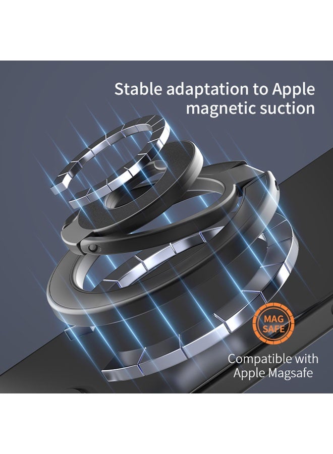 SJet MagSafe Dual-Side Magnetic Phone Grip with Kickstand for iPhone 12/13/14/15/16 Series - Compatible with Magnetic Car Mount (Black) - Image 4