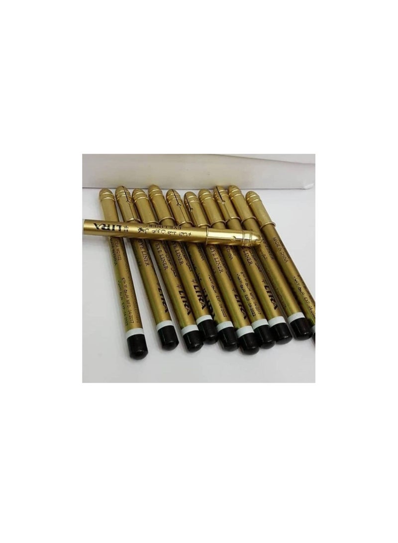 قلم كحل اسود ليرا مكون من 12 قطعة
