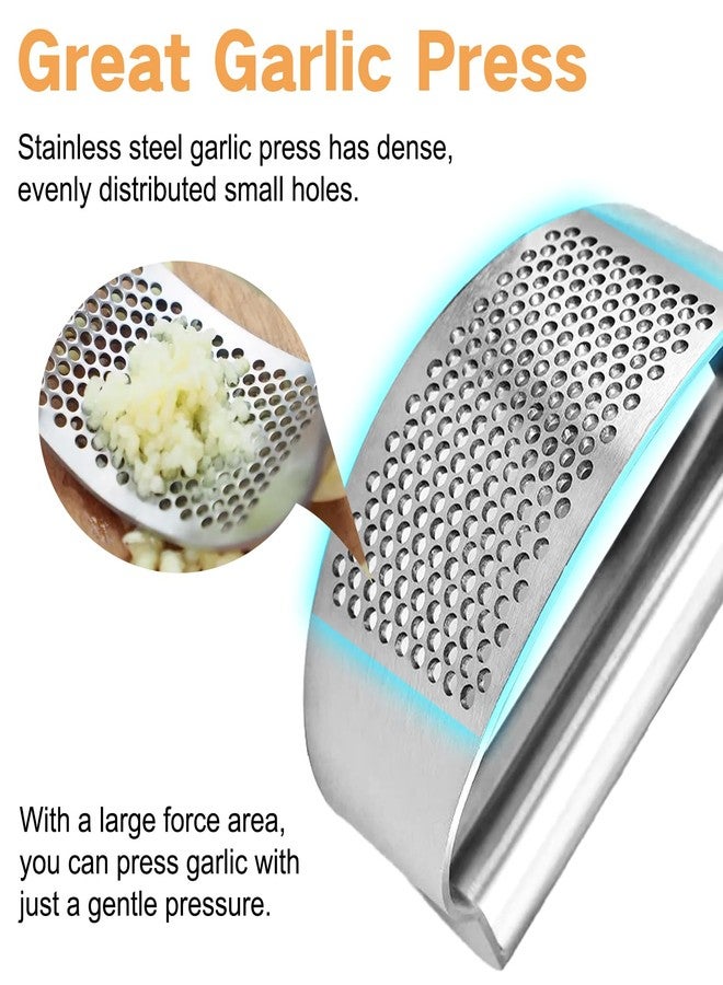 LANGMINGDE 316 Stainless Steel Garlic Press Rocker, Ergonomic Garlic Crusher with Handle, Heavy Duty Dishwasher Safe Garlic Mincer, Rust Proof Kitchen Tool for Ginger, Herbs - Image 5