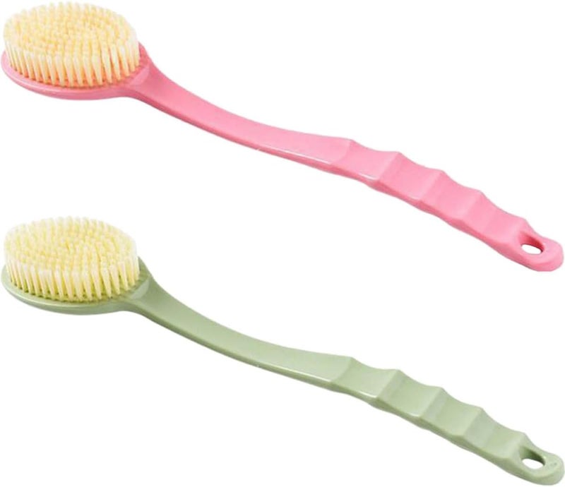2pcs Long Handle Back Scrubber Bath Body Brush Exfoliating Shower Cleaning Brush for Men Women Elderly Bathing Accessories - Image 1
