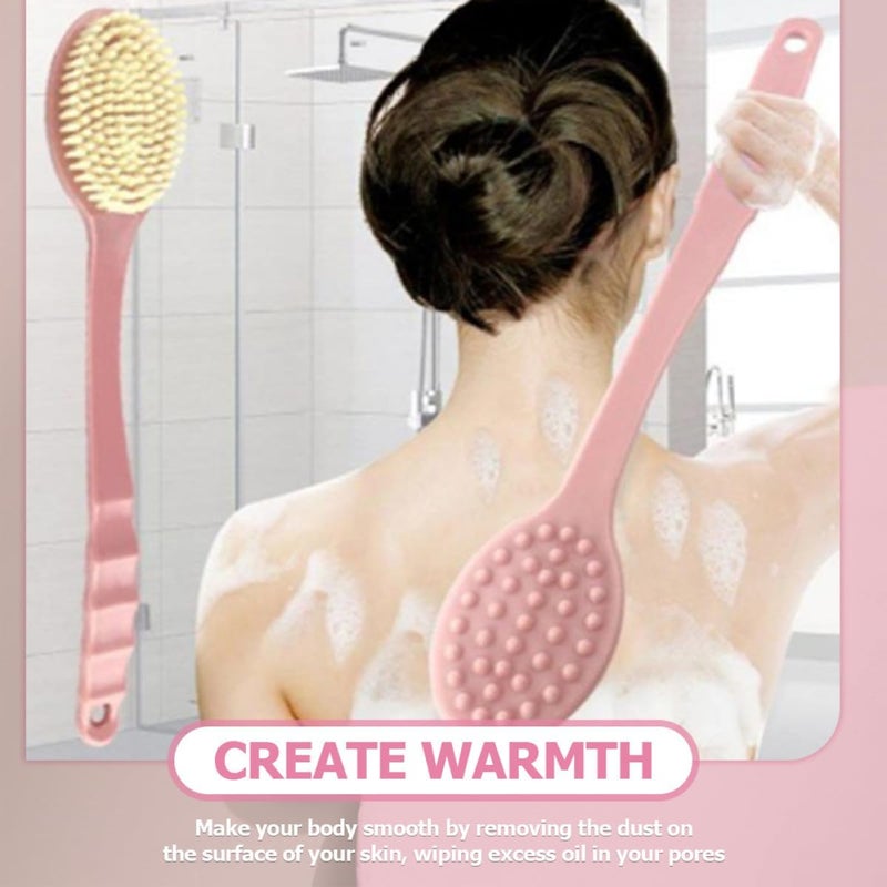 2pcs Long Handle Back Scrubber Bath Body Brush Exfoliating Shower Cleaning Brush for Men Women Elderly Bathing Accessories - Image 4