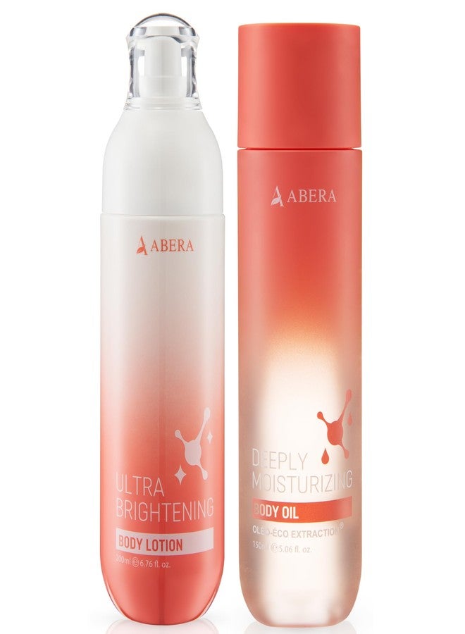 ABERA Body Care Duo – Hydrating Body Oil & Brightening Body Lotion with Niacinamide, Alpha-Arbutin & Botanical Extracts – 2-Piece Set for Soft, Even-Toned, Radiant Skin - Image 1