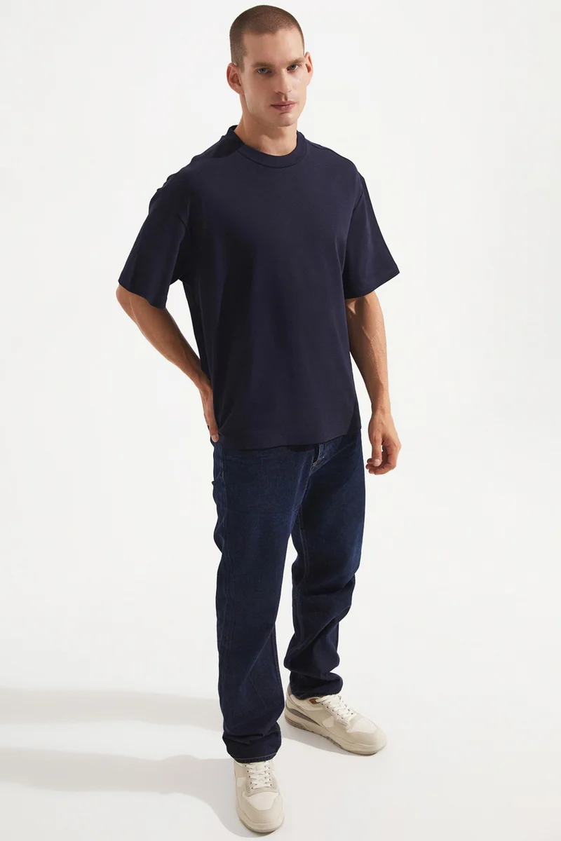 JUNE Men's Oversize 100% Cotton Crew Neck T-Shirt