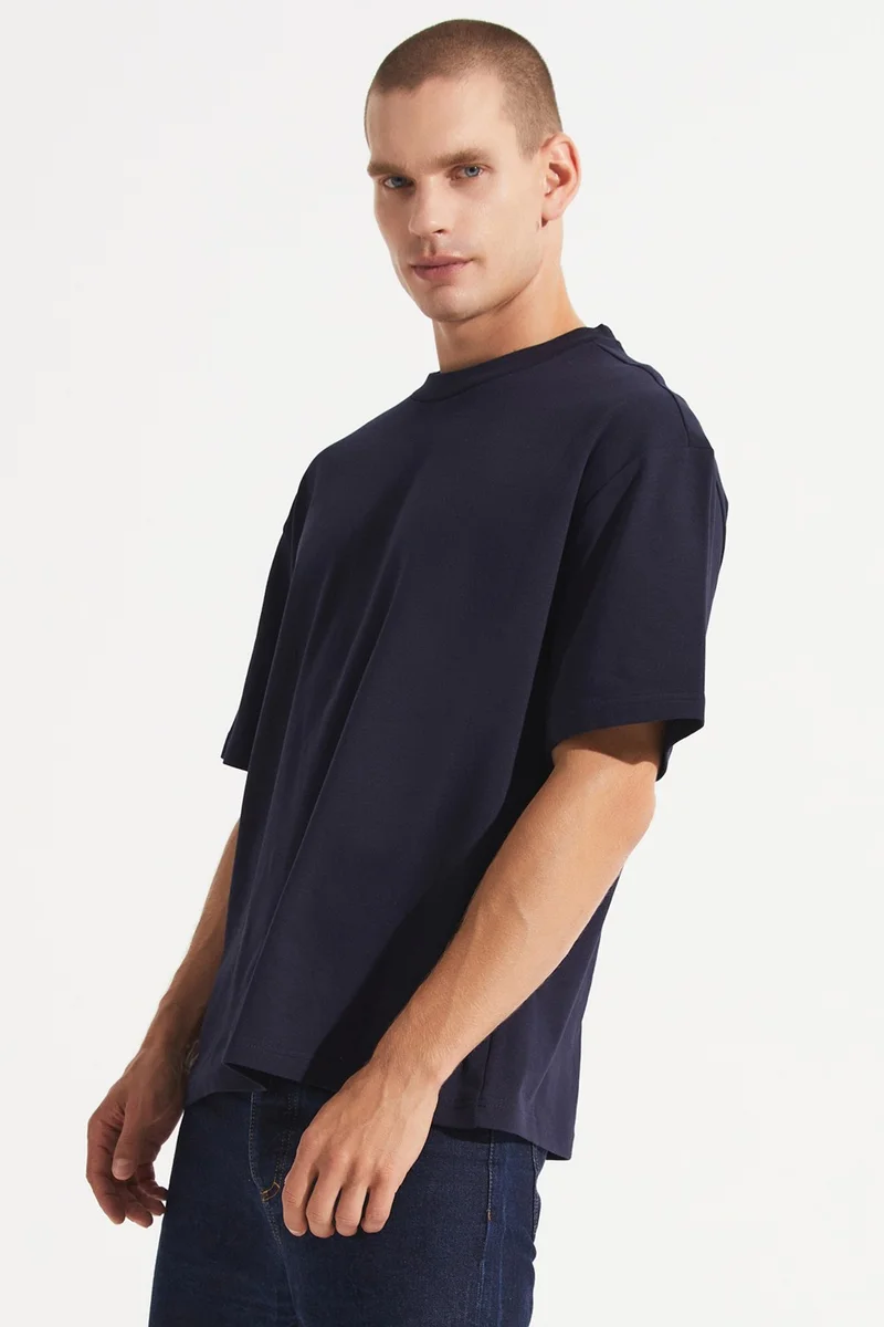 JUNE Men's Oversize 100% Cotton Crew Neck T-Shirt