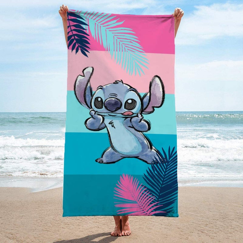 Jay Franco Jay Franco Disney Lilo and Stitch Kids Bath/Pool/Beach Towel - Super Soft & Absorbent Fade Resistant Cotton Towel, Measures 28 x 58 inches (Official Disney Product)  - Image 3