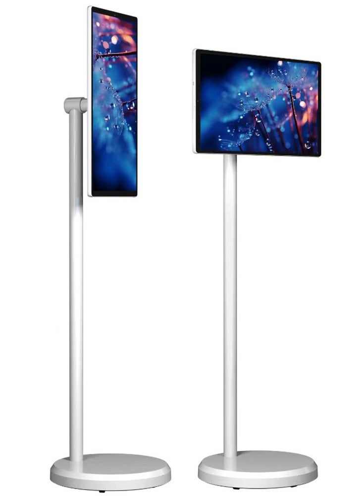 Crony TX24-1 24" White Smart Android 12 Mobile Screen – Full 4K UHD Panel (1080x1920 @60Hz), 10-Point Touch, 8GB+128GB, 10,000mAh Battery (5H Use) – Dual-Band Wi-Fi, 8MP Camera, Built-In Dual Speakers & Adjustable Stand (400mm/120mm)  - Image 1