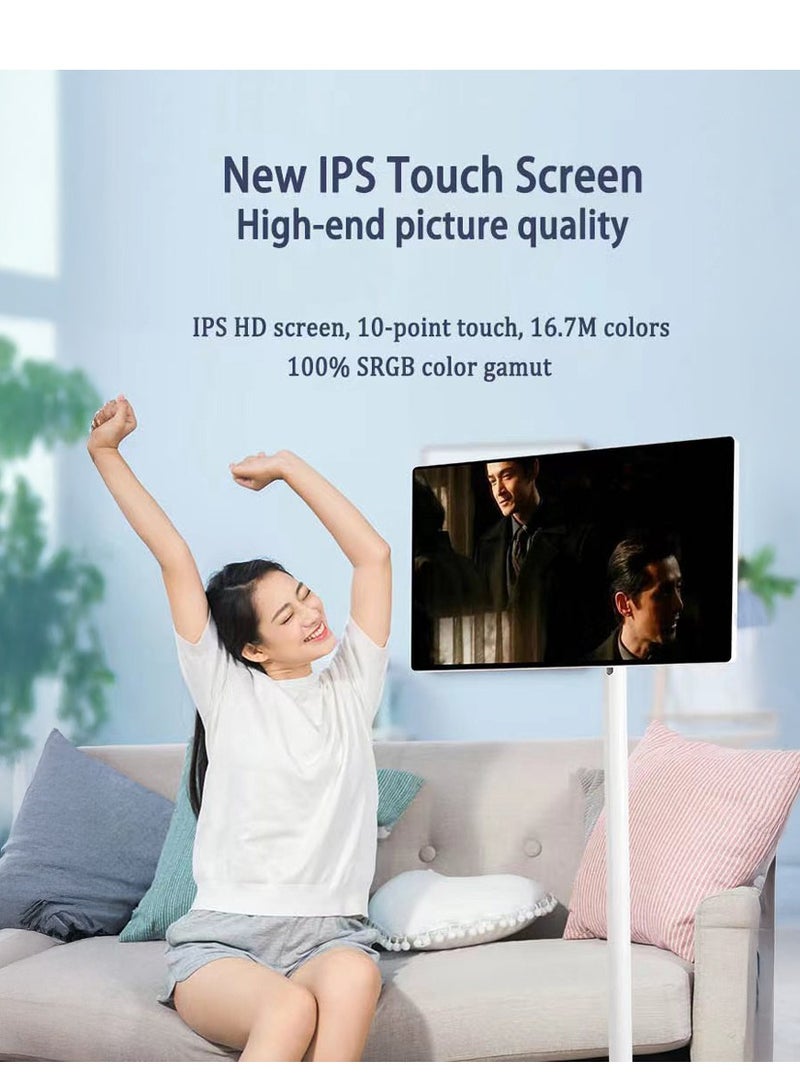 Crony TX24-1 24" White Smart Android 12 Mobile Screen – Full 4K UHD Panel (1080x1920 @60Hz), 10-Point Touch, 8GB+128GB, 10,000mAh Battery (5H Use) – Dual-Band Wi-Fi, 8MP Camera, Built-In Dual Speakers & Adjustable Stand (400mm/120mm)  - Image 4