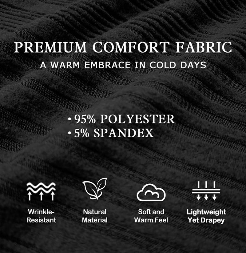OLRIK Plus Size Cardigan for Women Open Front Lightweight Sweater with Pocket Winter Clothes Black-4X - Image 3