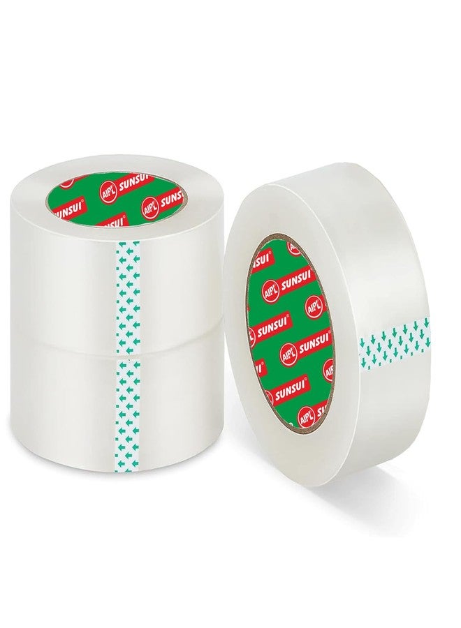 AIPL Heavy Duty Gold Category Clear Packing Tape, Packaging Tape Refill Rolls, 3 Rolls 48MMX100MTR for Sealing, Moving, Shipping, Office&Storage - Image 1