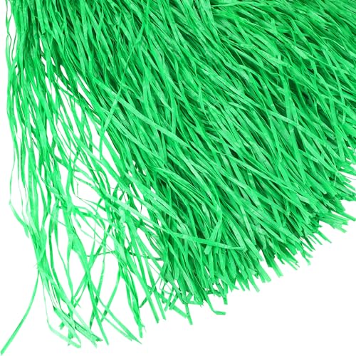 Fovths Luau Grass Table Skirt Natural 9 Feet x 29.5 Inch Hawaiian Table Skirt for Tropical Hawaiian Party Decorations Luau Party Costume Party, Green - Image 3