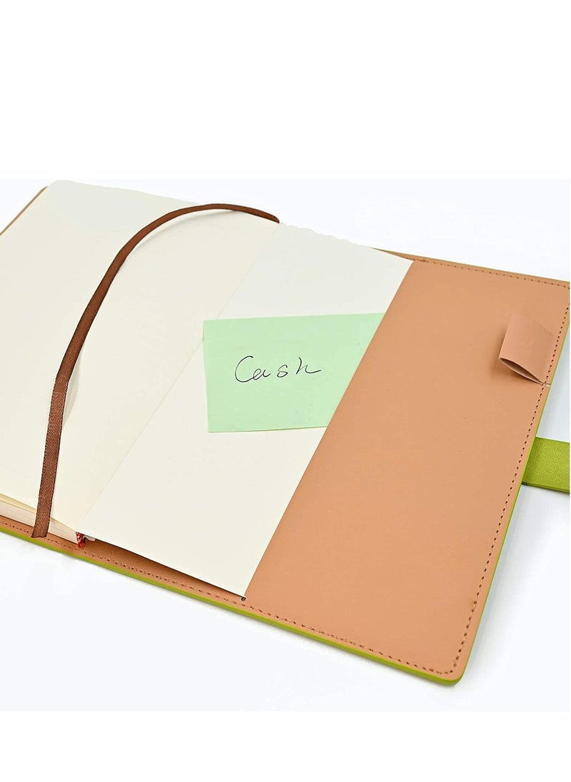 Excefore A5 Journal Notebook PU Leather Hardcover Diary Lined with Pocket & Pen Holder, Classic Square Magnetic Buckle, Gift for Women Girls  - Image 2