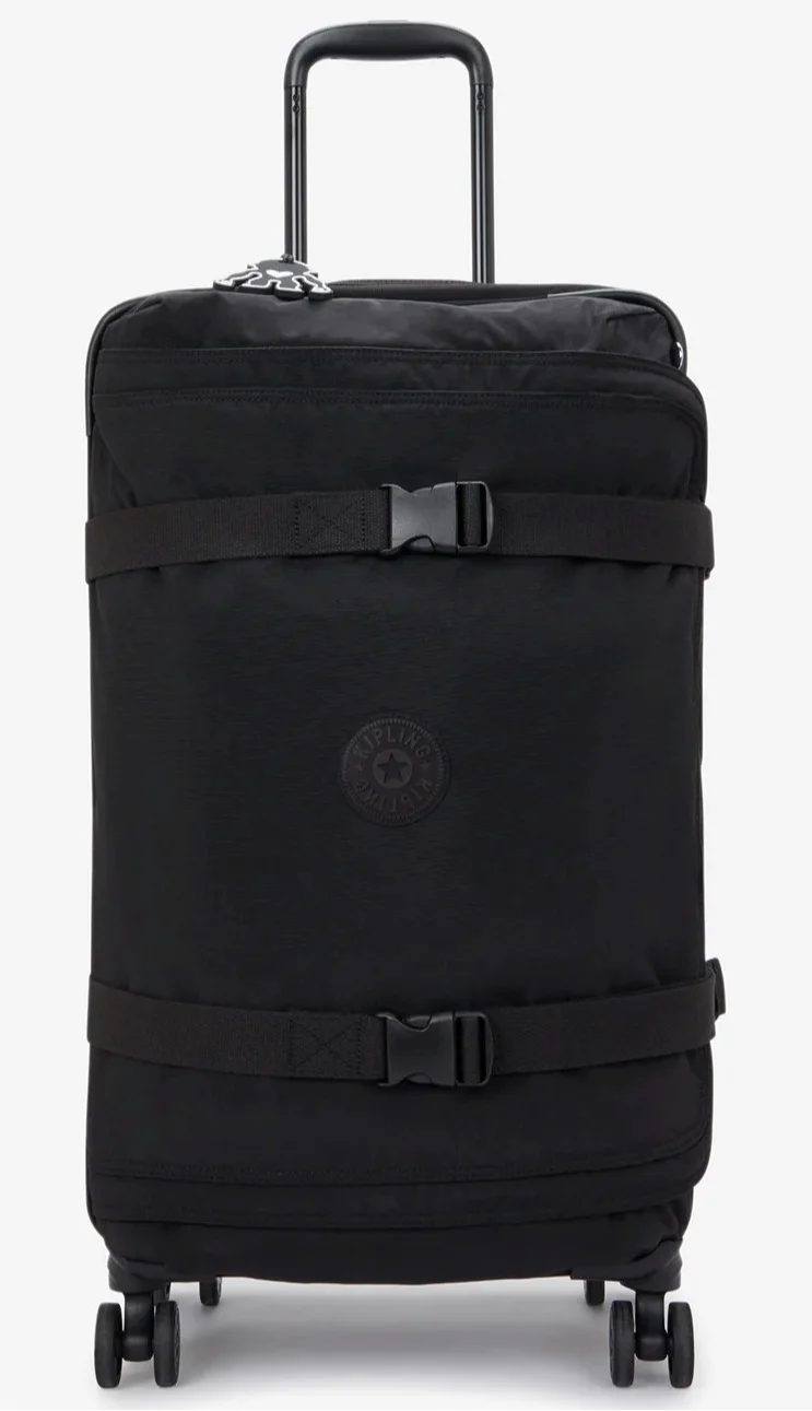 Kipling Spontaneous M Black Noir Medium Wheeled Luggage I6918-P39