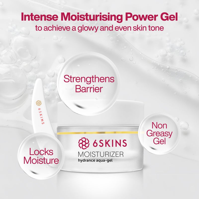 6SKINSÂ® Face Moisturizer with Niacinamide & Ceramides - Korean Skin Care Facial Moisturizer For Skin Barrier Support & Pore Minimizer - Oil-Free Hydrating Face Gel For All Skin Types - 1.7oz - Image 4