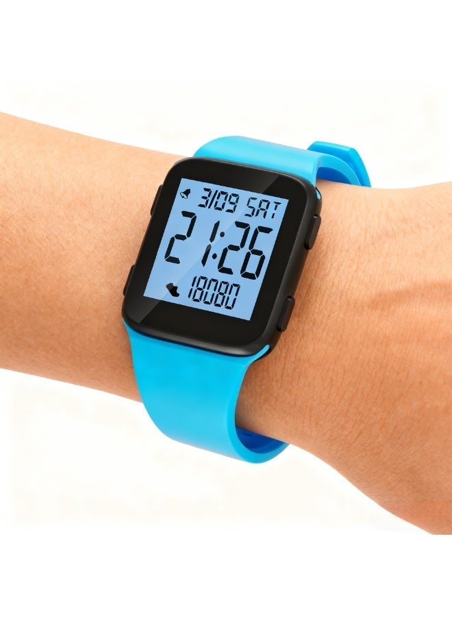 Kids Watches for Girls Boys, P12 Waterproof Watch, Digital Sport Watch with Step Counter Pedometer Vibration Alarm Clock, Luminous watch, No App Waterproof Fitness Tracker Kids Watch Boys Girls Teens Students Ages 5-16 - Image 1