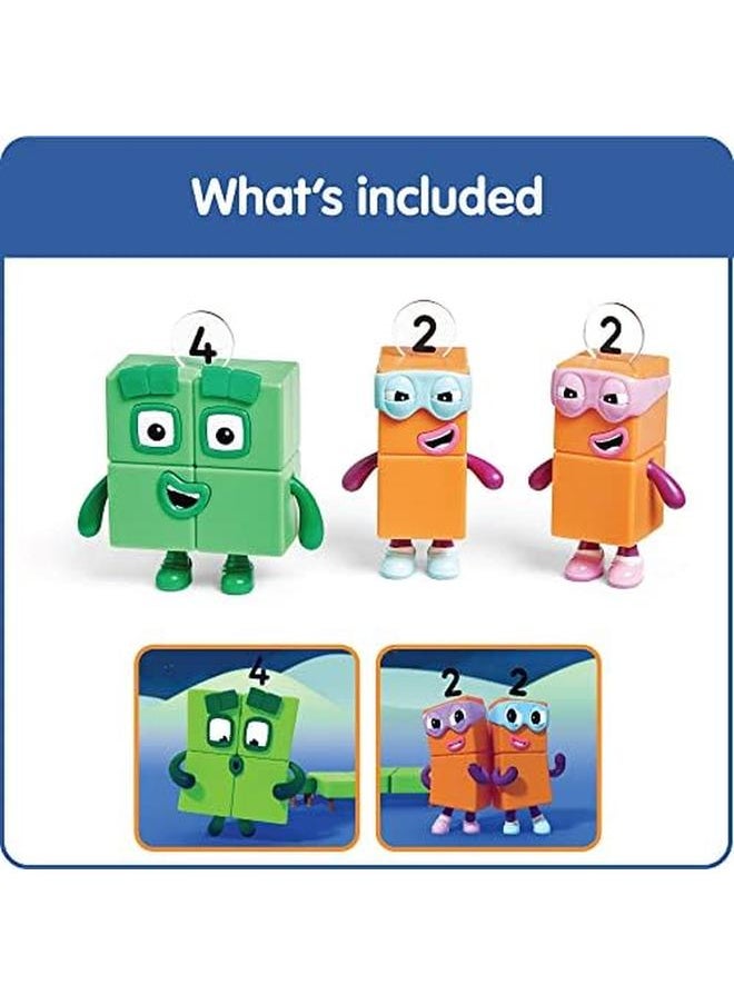 hand2mind - Numberblocks Four And The Terrible Twos Toy Figures Collectibles Small Cartoon Figurines For Kids Mini Action Figures Character Play Figure Playsets Imaginative Toys - Image 1
