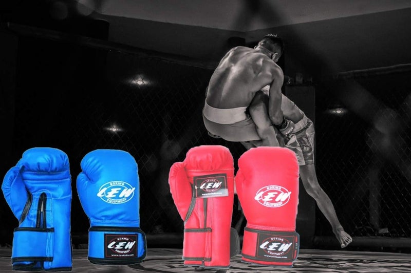 LEW Junior Boys Flock Filled Training Boxing Gloves - Image 5