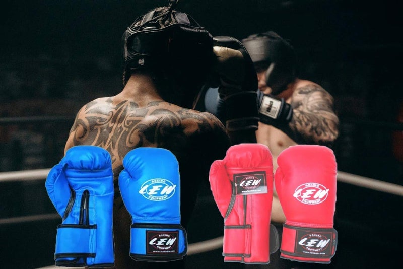 LEW Junior Boys Flock Filled Training Boxing Gloves - Image 4