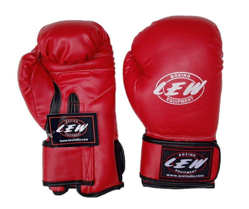 LEW Junior Boys Flock Filled Training Boxing Gloves - Image 1