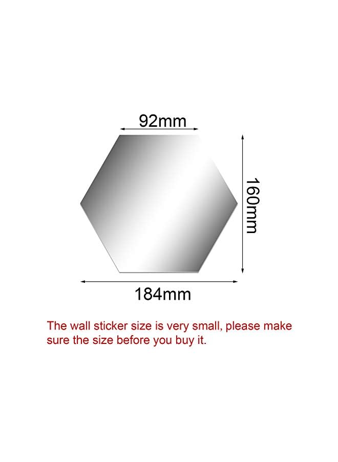 PROMASS 15 Pieces Removable Acrylic Mirror Setting Wall Sticker Decal for Home Living Room Bedroom Decor (Large Hexagon, 15 Pieces) - Image 2