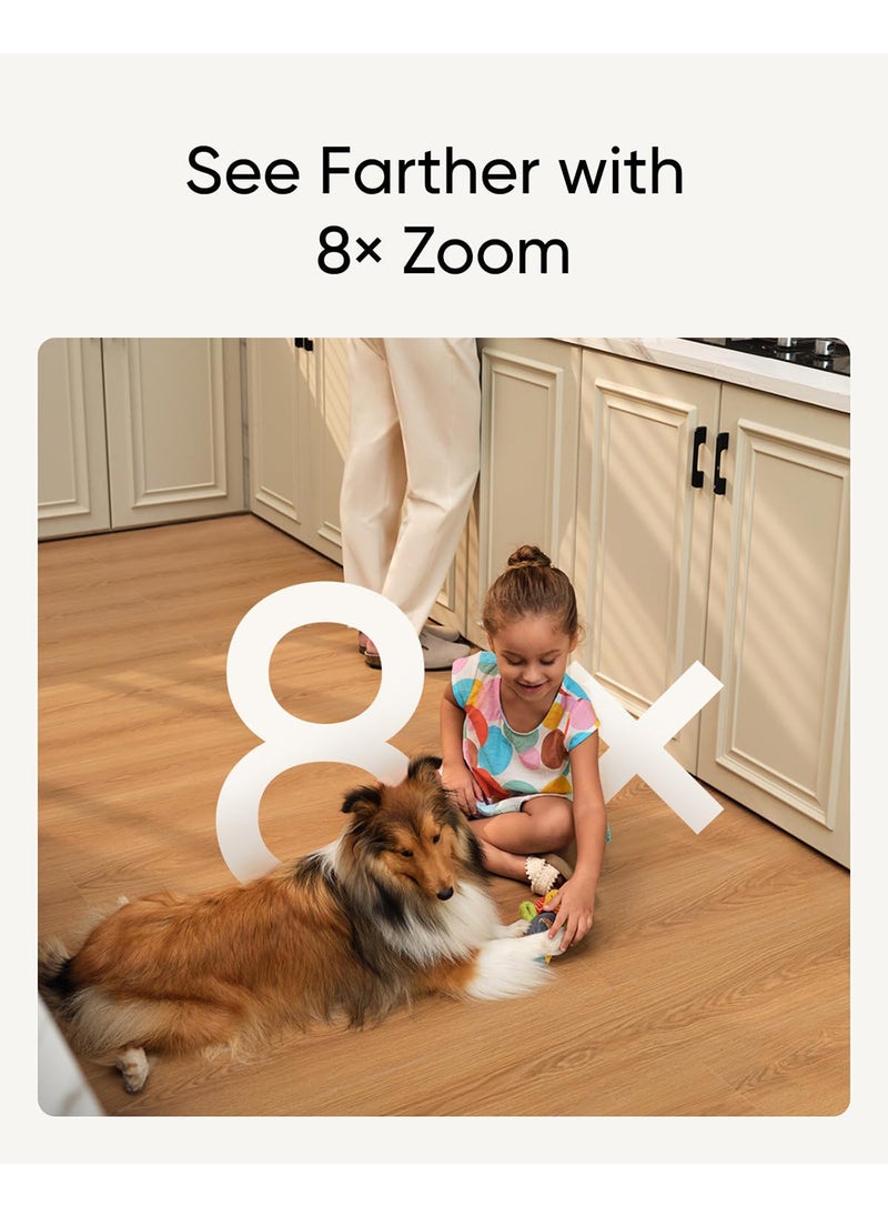 eufy - Security Indoor Cam S350, Dual Cameras, 4K UHD Resolution Security Camera with 8× Zoom and 360° PTZ, Human/Pet AI, Ideal for Baby Monitor/Pet Camera/Home Security, Dual-Band Wi-Fi 6, Plug in - Image 1