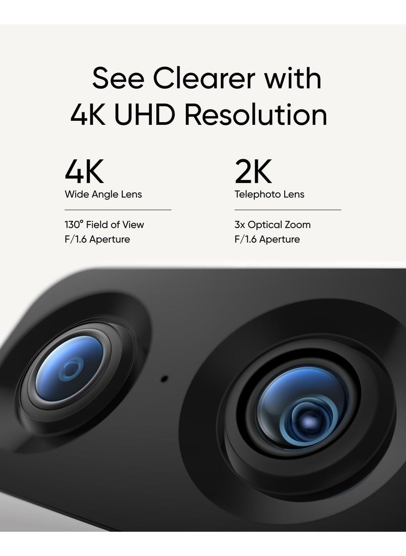 eufy - Security Indoor Cam S350, Dual Cameras, 4K UHD Resolution Security Camera with 8× Zoom and 360° PTZ, Human/Pet AI, Ideal for Baby Monitor/Pet Camera/Home Security, Dual-Band Wi-Fi 6, Plug in - Image 1