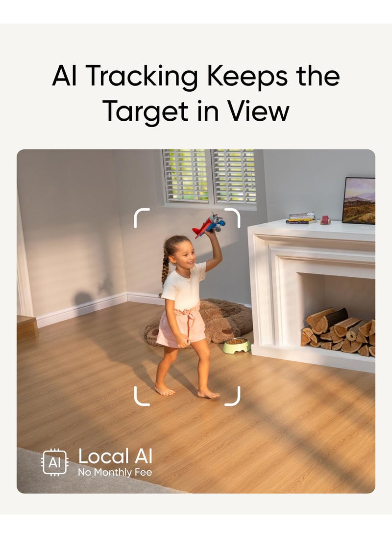 eufy - Security Indoor Cam S350, Dual Cameras, 4K UHD Resolution Security Camera with 8× Zoom and 360° PTZ, Human/Pet AI, Ideal for Baby Monitor/Pet Camera/Home Security, Dual-Band Wi-Fi 6, Plug in - Image 1
